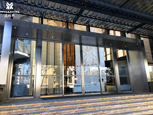 平移感应玻璃自动门-深圳紫元园大厦案例图片