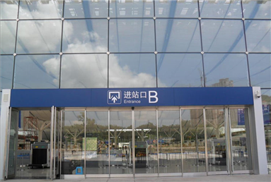 深圳北站有框玻璃自动门